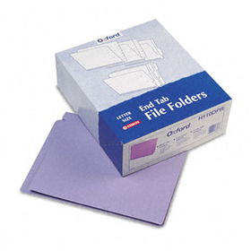 Reinforced End Tab Folders, Two Ply Tab, Letter, Purple,  100/Boxpendaflex 