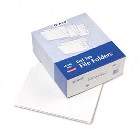 Reinforced End Tab Folders, Two Ply Tab, Letter, White, 100/Boxpendaflex 