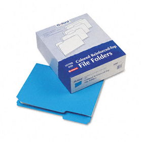 Reinforced Top Tab File Folders, 1/3 Cut, Letter, Blue, 100/Boxpendaflex 