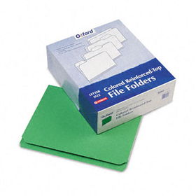 Reinforced Top Tab File Folders, Straight Cut, Letter, Bright Green, 100/Boxpendaflex 