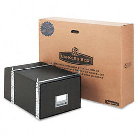 StaxOnSteel Storage Box Drawer, Legal, Steel Frame, Black, 6/Cartonbankers 