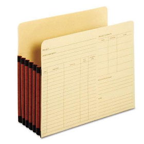 5 1/4"" Expansion Project Pocket, Straight Cut, Letter, Manila, 10/Box