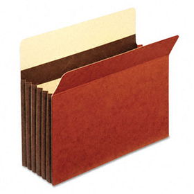 5 1/4 Inch Expansion Accordion Pocket, Straight Cut, Letter, Redrope, 10/Boxglobe 