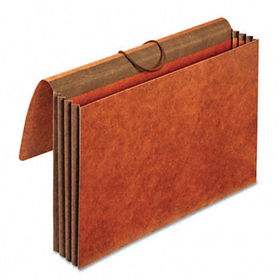 3 1/2 Inch Expansion Accordion Wallet, Straight, Redrope, Legal, Brownglobe 