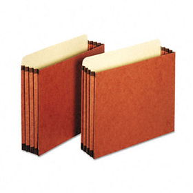 3 1/2 Inch Expansion File Pockets, Straight, Letter, Redrope, 10/Boxglobe 