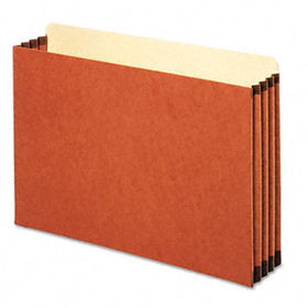 3 1/2 Inch Expansion File Pocket, Straight, Legal, Redrope, 10/Boxglobe 