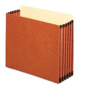 5 1/4 Inch Expansion File Pocket, Straight, Letter, Redrope, 10/Boxglobe 