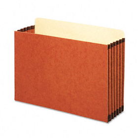 5 1/4 Inch Expansion File Pocket, Straight, Legal, Redrope, 10/Boxglobe 