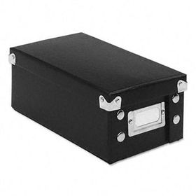 Snap 'N Store Collapsible Index Card File Box Holds 1,100 3 x 5 Cards, Blacksnap 