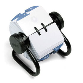Open Rotary Card File Holds 500 2-1/4 x 4 Cards, Blackrolodex 