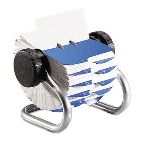 RolodexTM 66706 - Open Rotary Business Card File with 24 Guides Holds 500 2-1/4 x 4 Cards, Chrome