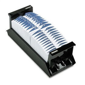 RolodexTM 67027 - VIP Open Tray Card File with 40 Guides Holds 1000 2-1/4 x 4 Cards, Blackrolodextm 