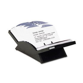 RolodexTM 67044 - V-Glide Adjustable Plastic Card File Holds 500 3 x 5 Cards, Blackrolodextm 