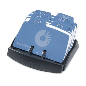 Petite Open Tray Card File Holds 125 2 1/4 x 4 Cards, Blackrolodex 