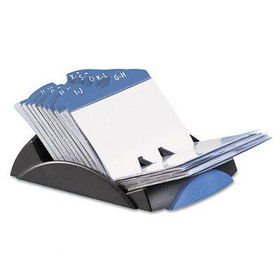 RolodexTM 67175 - Open Tray Business Card File, Two 2-5/8 x 4 Cards/Sleeve, 50 Sleeves/File, Blackrolodextm 