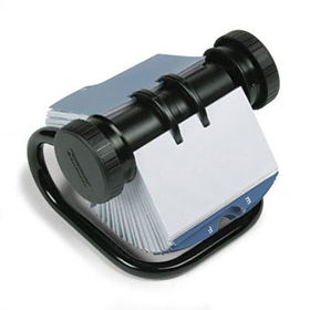 Open Rotary Business Card File w/24 Guides, Blackrolodex 