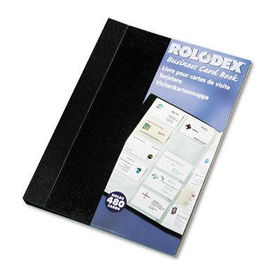 RolodexTM 67482 - Polypropylene Business Card Book Holds 480 2-1/4 x 4 Cards, Blackrolodextm 
