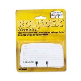 Petite Refill Cards, 2 1/4 x 4, 100 Cards/Packrolodex 