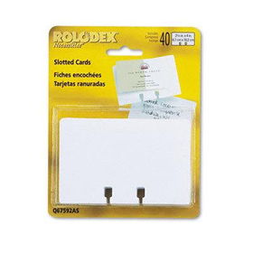 RolodexTM 67592 - Business Card Holders with Slots, 2-5/8 x 4, White, 40 Cards per Packrolodextm 