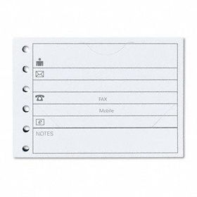 Rolodex 85053 - Refill Cards, Contact/Business, 12/Pack