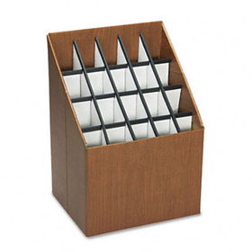 Corrugated Roll Files, 20 Compartments, 15w x 12d x 22h, Woodgrainsafco 