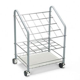 Wire Roll/File, 20 Compartments, 18w x 12-3/4d x 24-1/2h, Gray