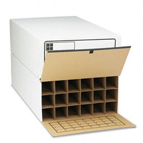 Tube-Stor Roll File, Storage Box, 24 x 37-1/2 x 12, White, 2/Ctn