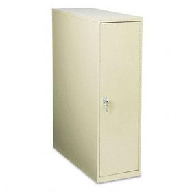 Large Enclosed Vertical File Cabinet, 12 Hanging Clamps, 16 x 39 x 54-3/4, Sand