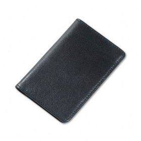 Regal Leather Business Card Wallet Holds 25 2 x 3 1/2 Cards, Black