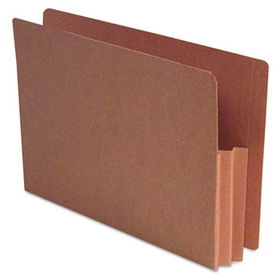 1-3/4 Inch Expansion File Pockets, Straight Cut, Redrope, Legal, Red, 10/Box