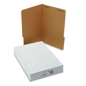 S J Paper S12551 - Reinforced Kraft Folders, One Fastener, 1/3 Cut Top Tab, Legal, Brown, 50/Box