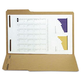 S J Paper S12561 - Reinforced Kraft Folder, Two Fasteners, 1/3 Cut Top Tab, Legal, Brown, 50/Boxpaper 