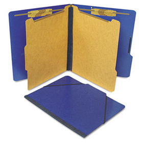 S J Paper S56003 - Classification Folios with Fastener, Letter, Six-Section, Pacific Blue, 10/Box