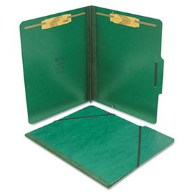 S J Paper S57001 - Pressboard Folios with Two Fasteners/Closure, Letter, Forest Green, 15/Box