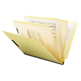 S J Paper S59720 - MLA End Tab Classification Folder, Straight Tab, Letter, Six-Section, 25/Box