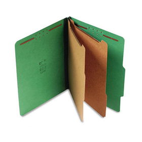 S J Paper S60401 - Expanding Classification Folder, Letter, Six-Section, Emerald Green, 15/Box
