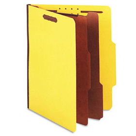 S J Paper S60406 - Expanding Classification Folder, Letter, Six-Section, Bright Yellow, 15/Box
