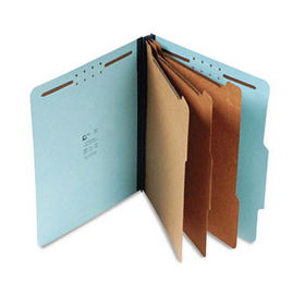 S J Paper S60853 - Std 3 Expansion Classification Folder, Letter, Eight-Section, Blue, 10/Box