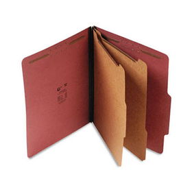 S J Paper S60900 - Std 2-1/4 Expansion Classification Folder, Letter, Six-Section, Red, 15/Box
