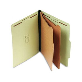 S J Paper S60901 - 2-1/4 Expansion Classification Folder, Letter, Six-Section, Green, 15/Box