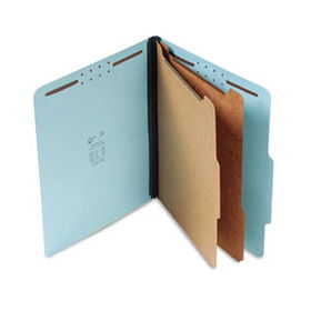 S J Paper S60903 - 2 1/4 Expansion Classification Folder, Letter, Six-Section, Blue, 15/Box