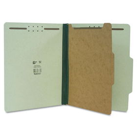 S J Paper S60951 - 1 1/2 Expansion Classification Folder, Letter, Four-Section, Green, 20/Box