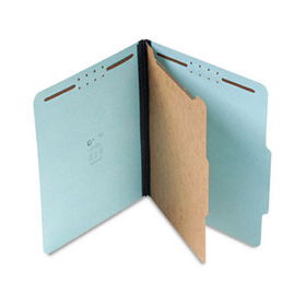 S J Paper S60953 - 1 1/2 Expansion Classification Folder, Letter, Four-Section, Blue, 20/Box