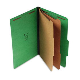S J Paper S61401 - Expanding Classification Folder, Legal, Six-Section, Emerald Green, 15/Boxpaper 