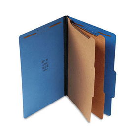 Expanding Classification Folder, Legal, Six-Section, Cobalt Blue, 15/Boxpaper 