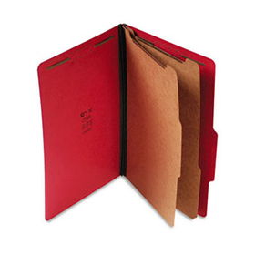 Expanding Classification Folder, Legal, Six-Section, Ruby Red, 15/Box