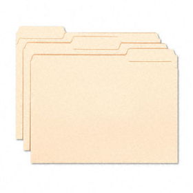 Interior File Folders, 1/3 Cut Top Tab, Letter, Manila, 100/Boxsmead 