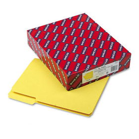 Interior File Folders, 1/3 Cut Top Tab, Letter, Yellow, 100/Boxsmead 