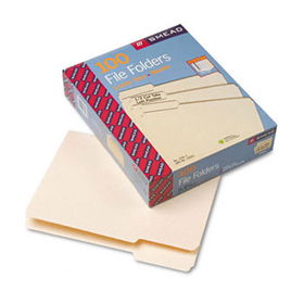 File Folders, 1/3 Cut First Position, One-Ply Top Tab, Letter, Manila, 100/Boxsmead 