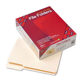File Folder, 1/3 Cut Third Position, Reinforced Top Tab, Letter, Manila, 100/Box
